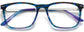 Tiffany Rectangle Blue Eyeglasses from ANRR，closed view