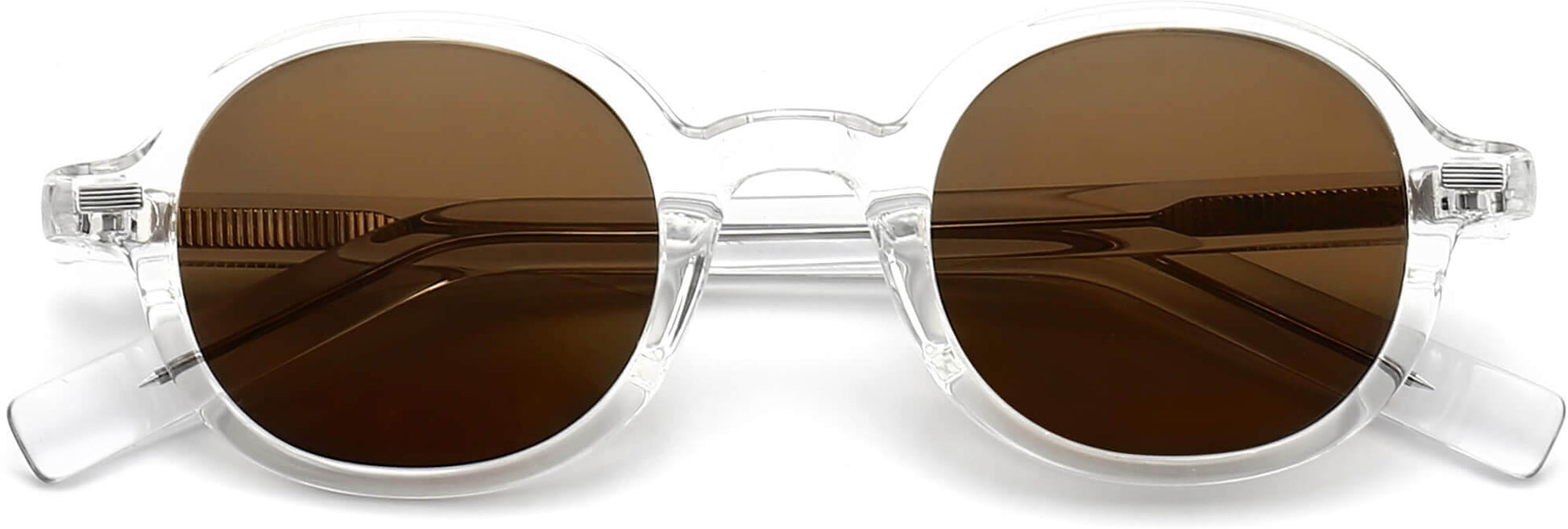 Timothy Clear Plastic Sunglasses from ANRRI, closed view