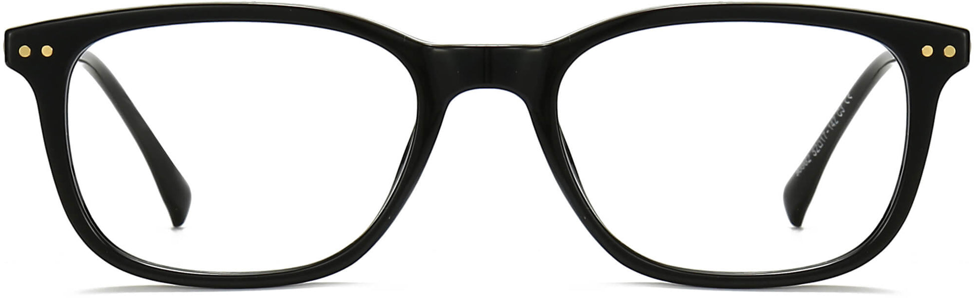 Tinsley Round Black Eyeglasses from ANRRI, front view