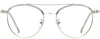 Titus Round Silver Eyeglasses from ANRRI, front view