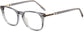 Tobias Square Gray Eyeglasses from ANRRI, angle view