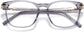 Tobias Square Gray Eyeglasses from ANRRI, closed view