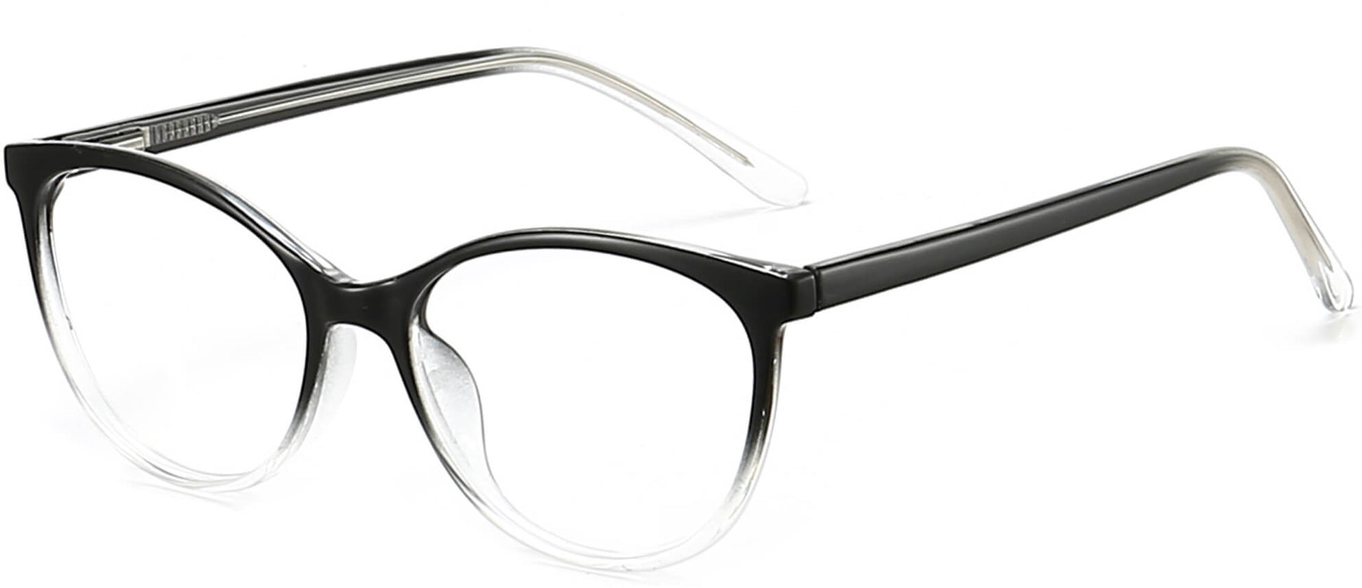 Transmit Cateye Black Eyeglasses from ANRRI, angle view