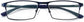 Trent Rectangle Blue Eyeglasses from ANRRI, closed view