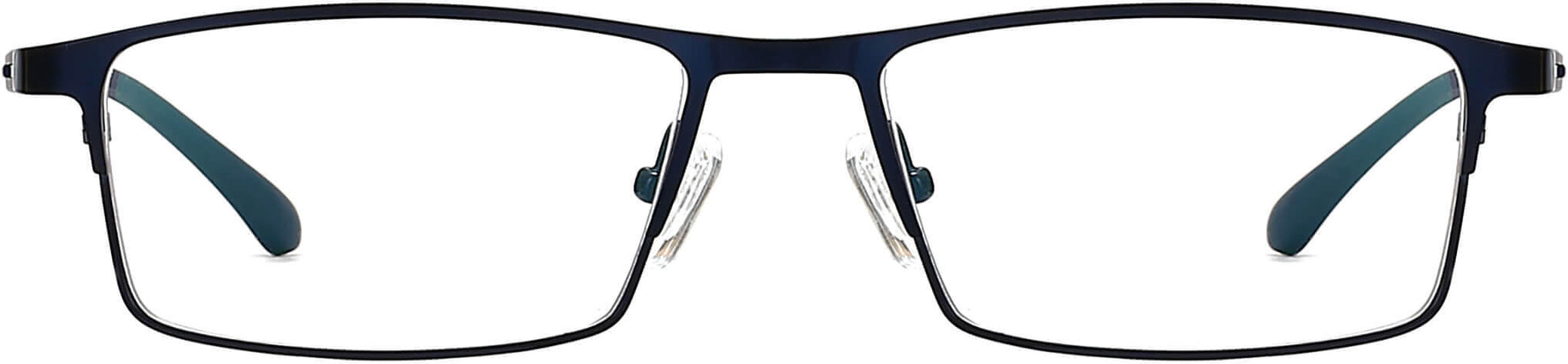 Trent Rectangle Blue Eyeglasses from ANRRI, front view