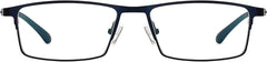 Trent Rectangle Blue Eyeglasses from ANRRI, front view