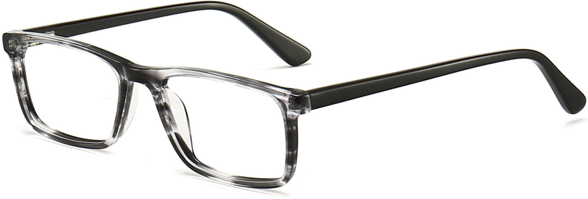 Trenton Rectangle Gray Eyeglasses from ANRRI, angle view