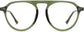 Tripp Round Green Eyeglasses from ANRRI, front view