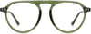 Tripp Round Green Eyeglasses from ANRRI, front view