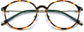 Trocina round tortoise Eyeglasses from ANRRI, closed view