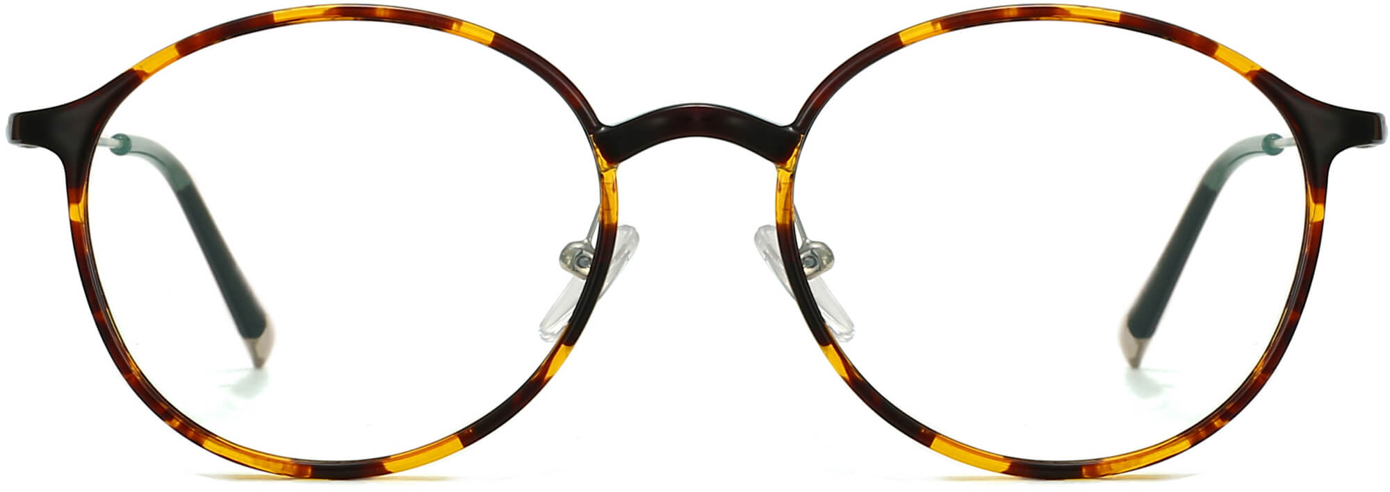 Trocina round tortoise Eyeglasses from ANRRI, front view