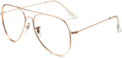 Tucker Aviator Gold Eyeglasses from ANRRI, angle view