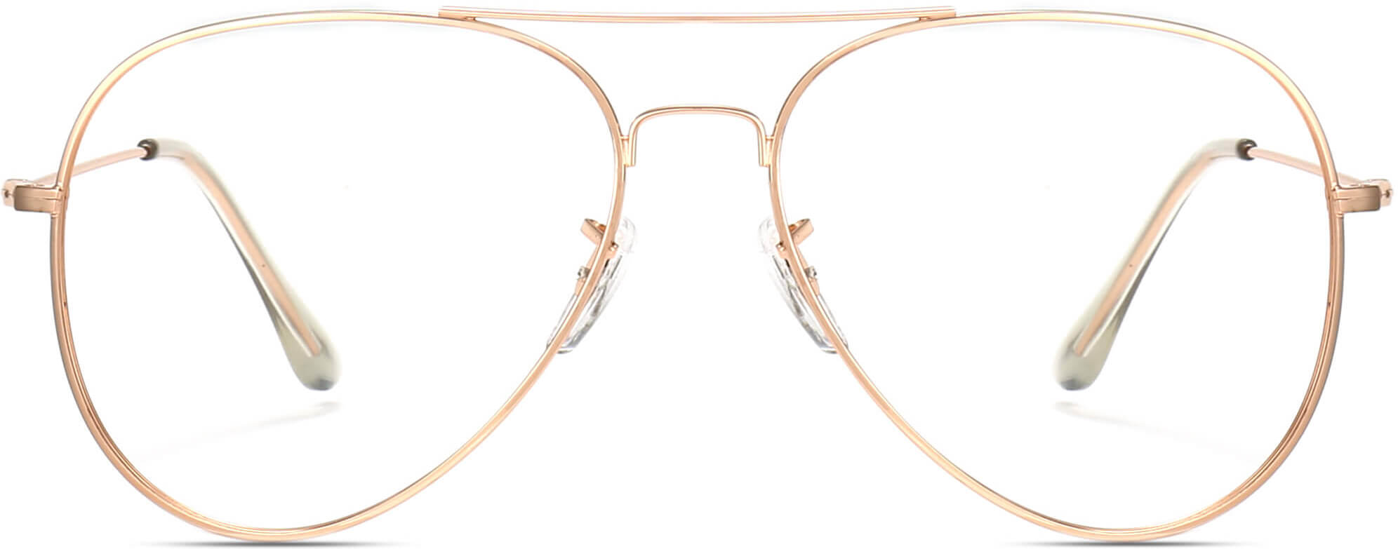 Tucker Aviator Gold Eyeglasses from ANRRI, front view