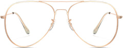 Tucker Aviator Gold Eyeglasses from ANRRI, front view