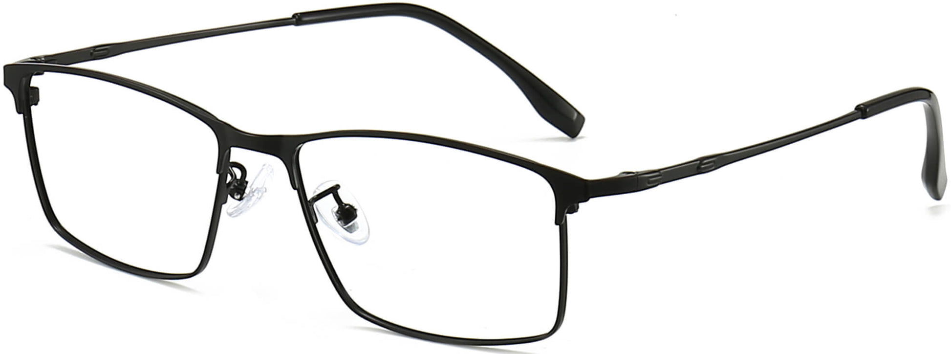 Ty Square Black Eyeglasses from ANRRI, angle view