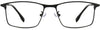 Ty Square Black Eyeglasses from ANRRI, front view