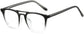 Tyson Square Black Eyeglasses from ANRRI, angle view