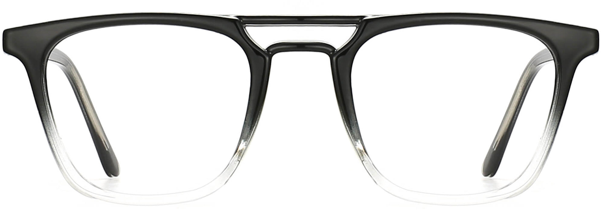 Tyson Square Black Eyeglasses from ANRRI, front view