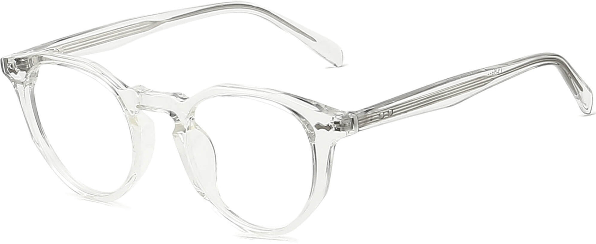 Urban Round Clear Eyeglasses from ANRRI, angle view