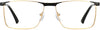 Uriah Square Gold Eyeglasses from ANRRI, front view