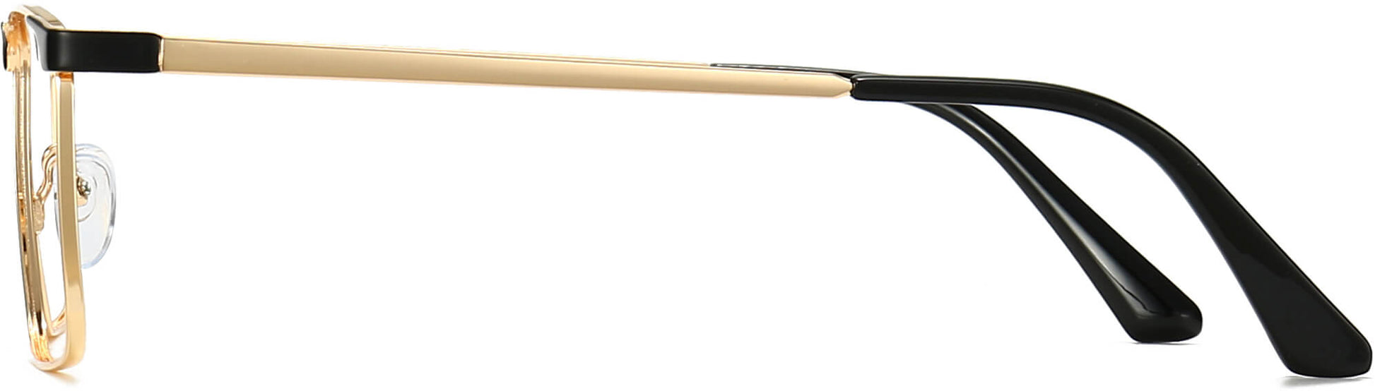 Uriah Square Gold Eyeglasses from ANRRI, side view