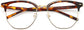 Uriel Browline Tortoise Eyeglasses from ANRRI, closed view
