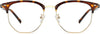 Uriel Browline Tortoise Eyeglasses from ANRRI, front view
