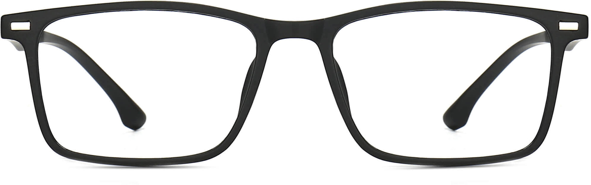 Victor Rectangle Black Eyeglasses from ANRRI, front view