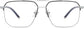 Vihaan Geometric Black Eyeglasses from ANRRI, front view
