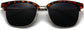Vivian Tortoise Plastic Sunglasses from ANRRI, closed view