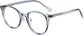 Vivienne Round Gray Eyeglasses from ANRRI, angle view