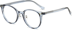 Vivienne Round Gray Eyeglasses from ANRRI, angle view