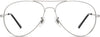 Walter Aviator Silver Eyeglasses from ANRRI, front view