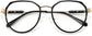 Warren Geometric Black Eyeglasses from ANRRI, closed view