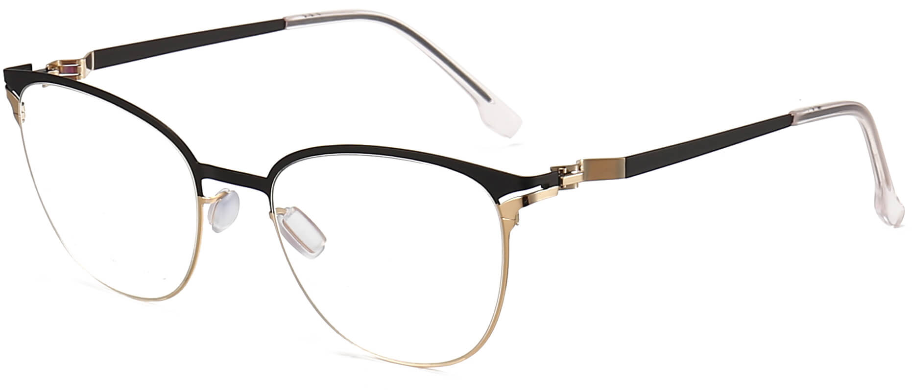 Waverly Cateye Black Eyeglasses from ANRRI, angle view