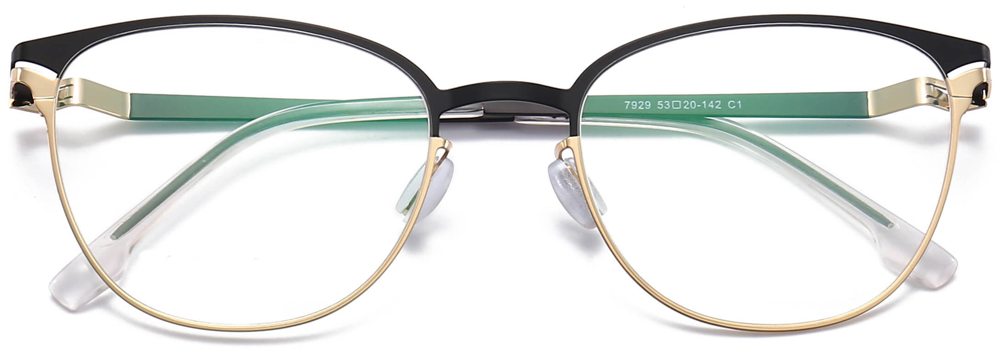Waverly Cateye Black Eyeglasses from ANRRI, closed view