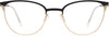 Waverly Cateye Black Eyeglasses from ANRRI, front view