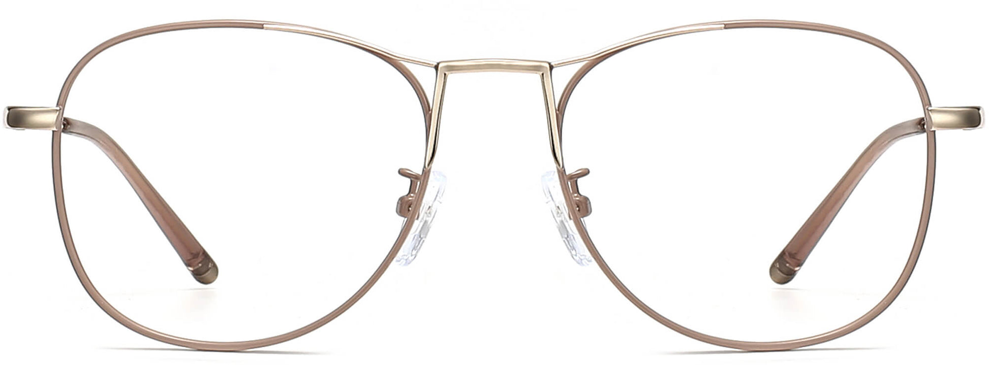 Willa Round Brown Eyeglasses from ANRRI, front view