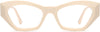 Winnie Cateye White Eyeglasses from ANRRI, front view