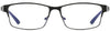 Wishlist Rectangle Black Eyeglasses from ANRRI, front view