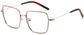 Wren Square Red Eyeglasses from ANRRI, angle view