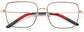 Wren Square Red Eyeglasses from ANRRI, closed view