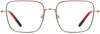 Wren Square Red Eyeglasses from ANRRI, front view
