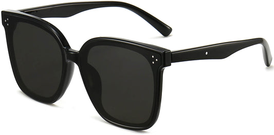 Wyatt Black Stainless steel Sunglasses from ANRRI, angle view