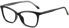 Wynter Cateye Black Eyeglasses from ANRRI, angle view