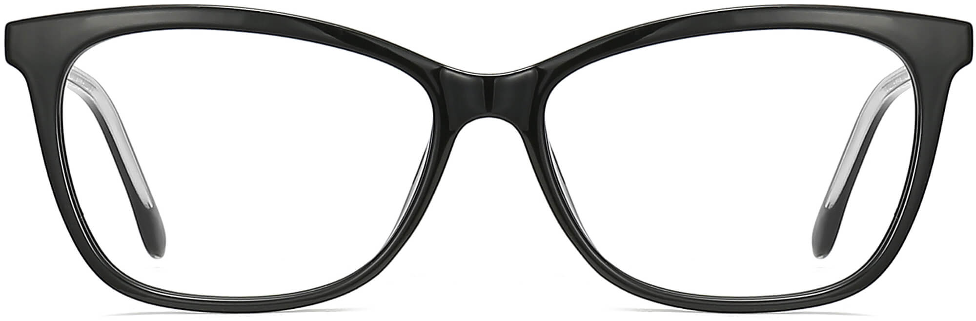 Wynter Cateye Black Eyeglasses from ANRRI, front view