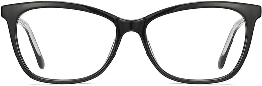 Wynter Cateye Black Eyeglasses from ANRRI, front view