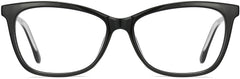 Wynter Cateye Black Eyeglasses from ANRRI, front view