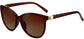 Xavier Brown Plastic Sunglasses from ANRRI, angle view