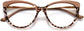 Yara Cateye Tortoise Eyeglasses from ANRRI, closed view